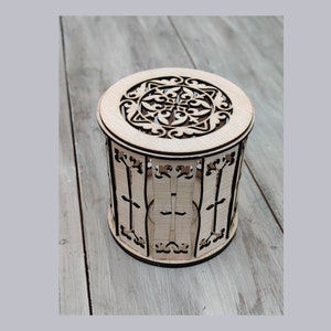 Laser cut template Vintage round Lantern