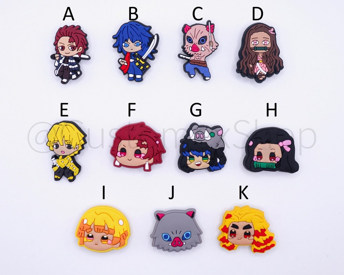 Demon Slayer Croc Charm L Anime Croc Charm L Inspired Croc Etsy