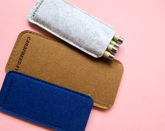Felt Pen Wrap: Travel Artist Pencil Case & Glasses Pouch