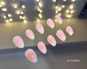 Blush Pink Press On Nails - Eleganta Lösnaglar, Set med 10 delar