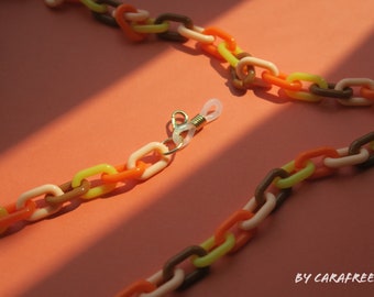 Autumn Acrylic Glasses Chain, Mask Lanyard with Clip