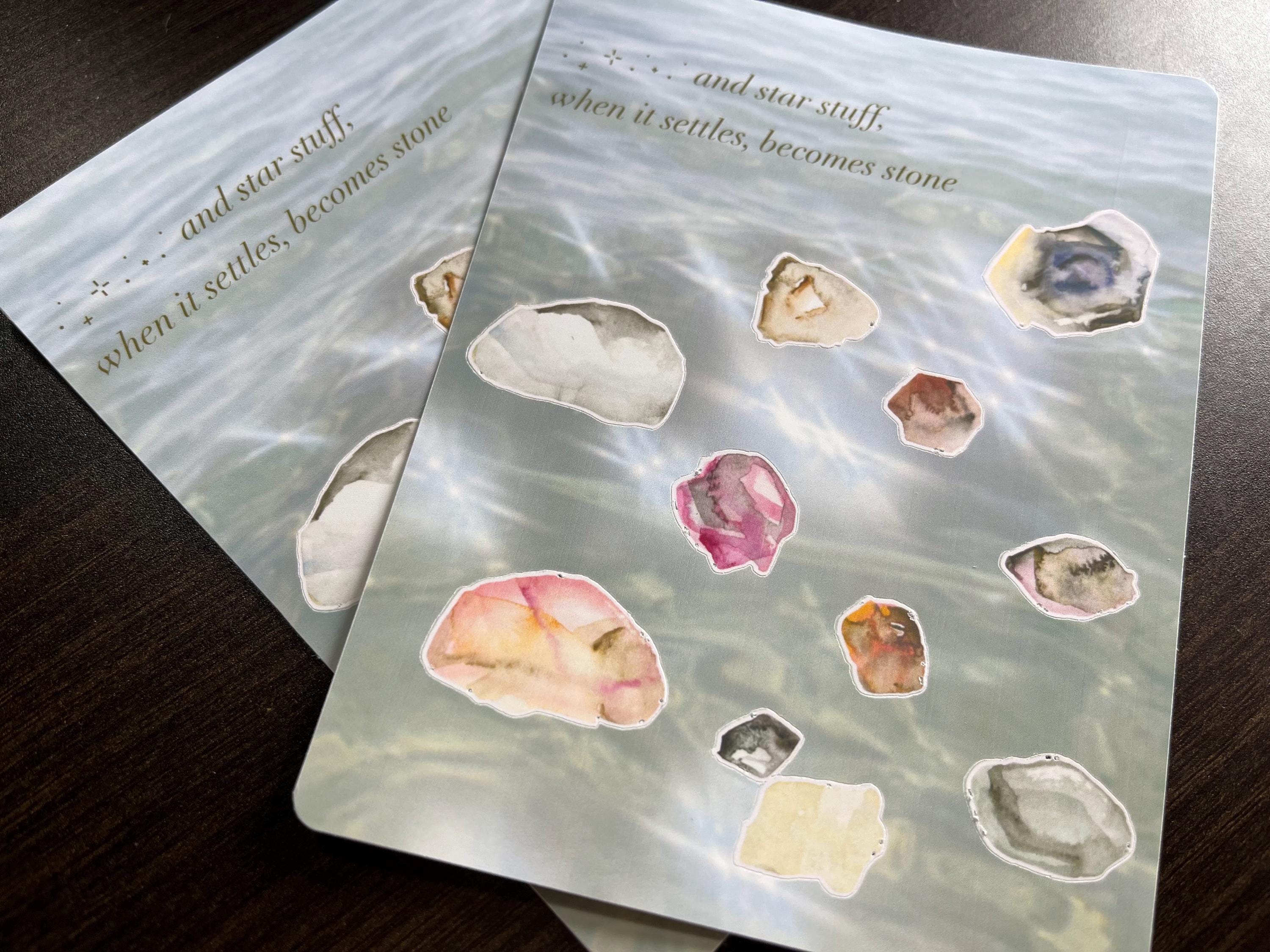 Stickers With Rocks Pebble Sticker Sheet - Matte Stickers, Pebble Sticker Pack, Stone ...