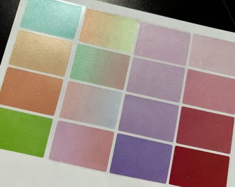 Glitter Sticky notes (Full adhesive) - Life of a stationary girl , Pearlescent stickers , Glitter highlighter, Semi transparent sticky note