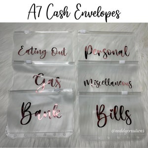 A7 Envelopes, Cash Envelopes, A7 Cash Envelopes, Personalized Cash Envelopes, Budget Cash Envelopes, Mini Envelopes, Money