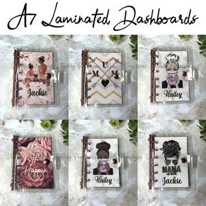 A7 Laminated Budget Binder Dashboard: Personalized Insert