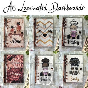 A6, Budget Binder Dashboard, A6 Laminated Dashboard, Binder Insert, A5 Dashboard, A5, Personalized Dashboard image 1