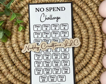 Laminated No Spend Challenge Tracker: A6 Savings Envelopes