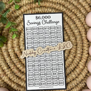 6000 Dollar Savings Challenge, Savings Challenge Envelopes, Savings Challenge Tracker, Savings Challenge, Envelope Challenge, 6K, Laminated