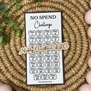 Laminated No Spend Challenge Tracker: A6 Savings Envelopes