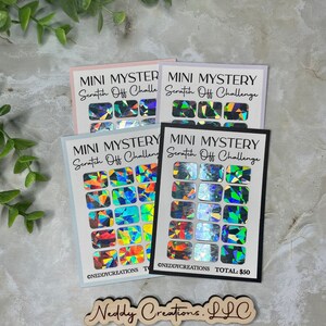 Mini Mystery Savings Scratch Off Challenge Tracker