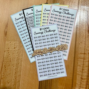 7000 Dollar Savings Challenge, Savings Challenge Envelopes, Savings Challenge Tracker, Envelope Challenge, 7K, Laminated, A6