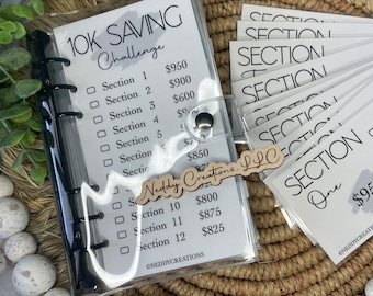 10K Savings Challenge Binder: Budget Planner with Tracker Envelopes