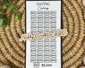 2.5K Savings Challenge Tracker: Laminated Cash Envelope Insert