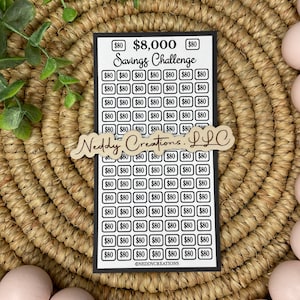 8000 Dollar Savings Challenge, Savings Challenge Envelopes, Savings Challenge Tracker, Envelope Challenge, 8K, Laminated