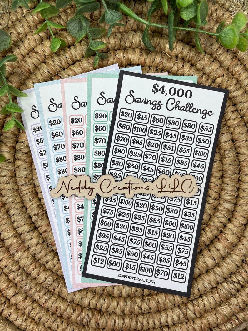 4K Savings Challenge, Saving Challenge, Saving Tracker - Etsy
