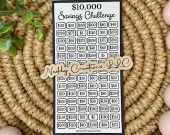 10000 Dollar Savings Challenge, Savings Challenge Envelopes, Savings Challenge Tracker, Envelope Challenge, 10K, Laminated, A6