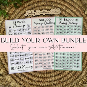Savings Challenge Bundle, Laminated, Cash Budgeting, Saving Challenges, Budget Binder, Choose Saving Challenges