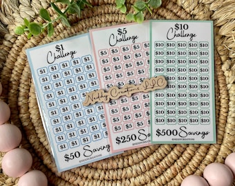 A6 Savings Challenge Bundle: Laminated Trackers & Envelopes