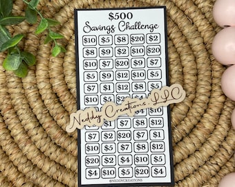 500 Dollar Savings Challenge, Savings Challenge Envelopes, Savings Challenge Tracker, Savings Challeng, A6 Envelope Challenge, Laminated