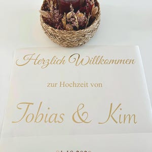 Überlänge möglich - Schriftzug Personalisiert - Vinylsticker Gold - Hochzeit - Wunschtext - Vinyl Aufkleber - Geschenk - Weihnachten