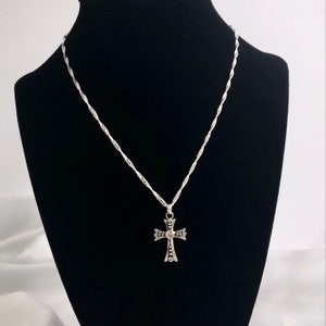 Blessed Cross Necklace Dainty Minimalist Gothic Cross Pendant - Etsy