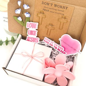 Care Package For College Student Encouragement Gift Set Sending Hugs Stress Free Christian Friend Gift Girly Pink Birthday Gift For Daughter