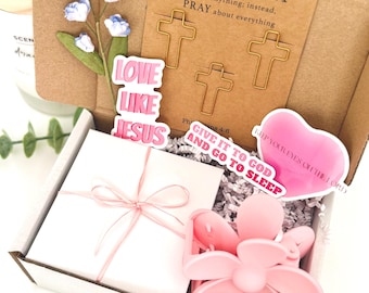Care Package For College Student Encouragement Gift Set Sending Hugs Stress Free Christian Friend Gift Girly Pink Birthday Gift For Daughter