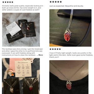 Anatomical Necklace Red Heart Charm Anatomy Jewelry Nurse Cardiologist Dainty Silver Jewelry Gift for Biology Teacher Heart Necklace Nursing image 7