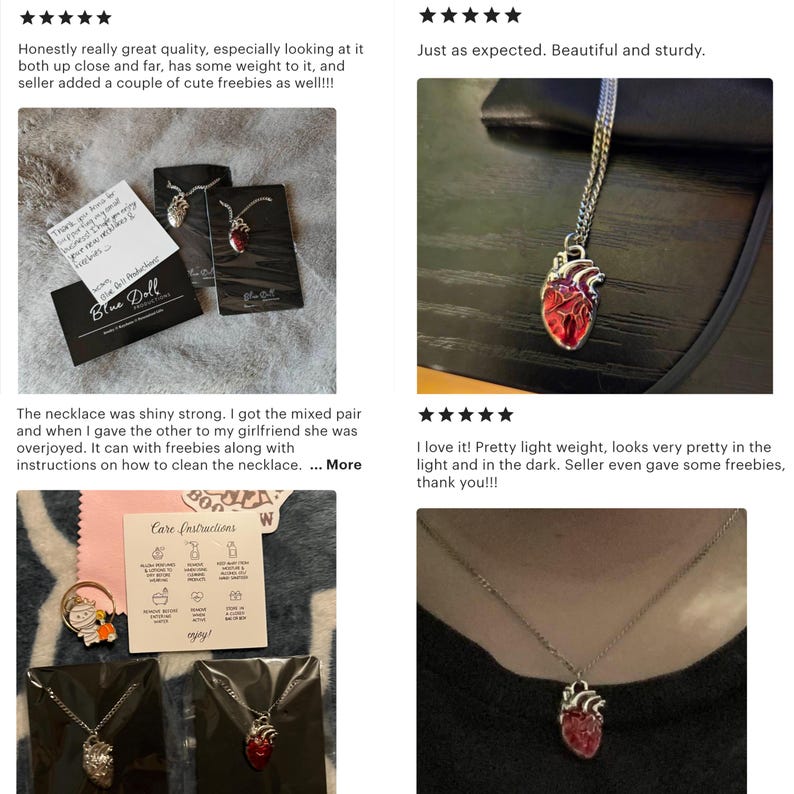 Anatomical Necklace Red Heart Charm Anatomy Jewelry Nurse Cardiologist Dainty Silver Jewelry Gift for Biology Teacher Heart Necklace Nursing image 7