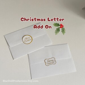Tarjeta de regalo personalizada Complemento de regalo personalizado para ella Tarjeta de regalo de Navidad personalizada Carta Tarjeta de nota navideña