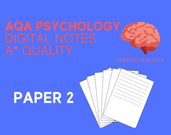 AQA A-nivå Psykologi A* Del 2 Anteckningar