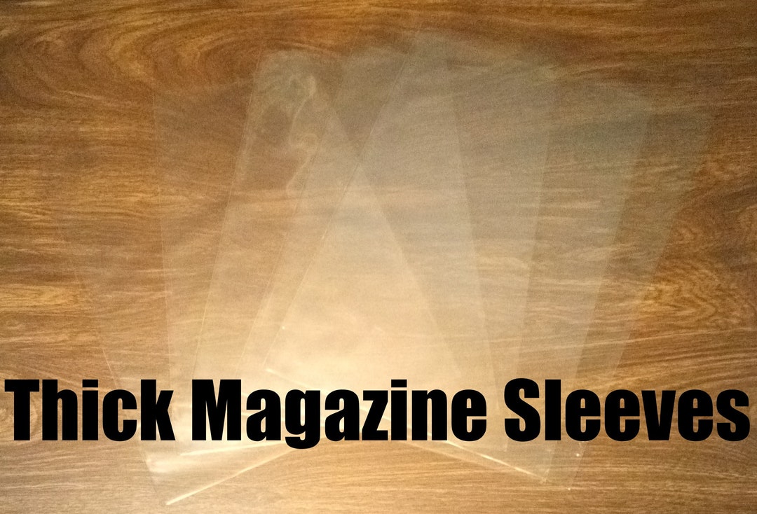 20 Count Resealable THICK Magazine Sleeves Only cardboard Inserts