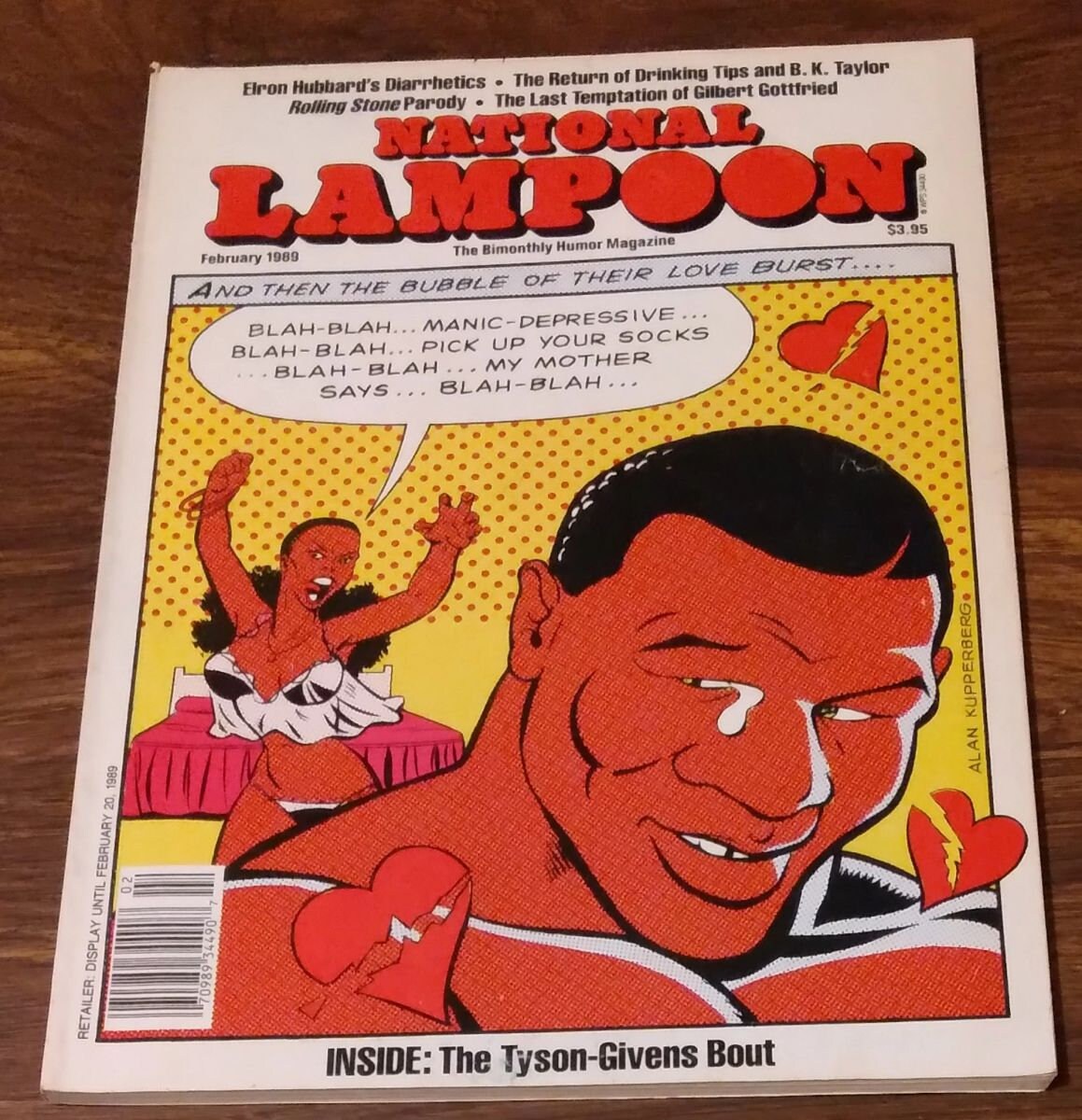 National Lampoon Feb 1989 Inside: The Tyson-Givens Bout / Rolling Stone Parody