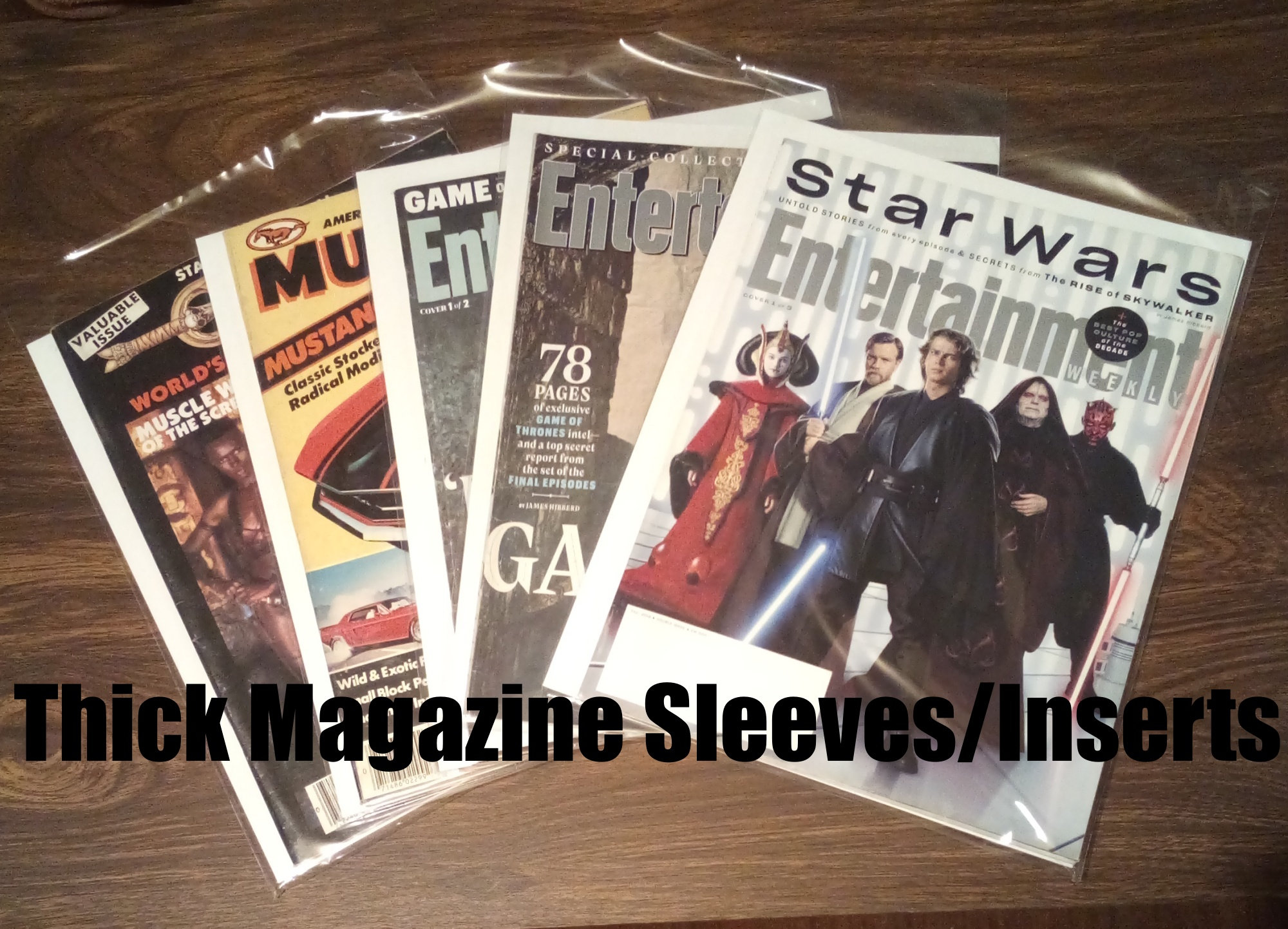 Magazine (THICK) Resealable Sleeves and Cardboard Inserts (magazines ...