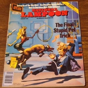 National Lampoon Feb 1988 The Final Stupid Pet Trick / Cowards of the Old West
