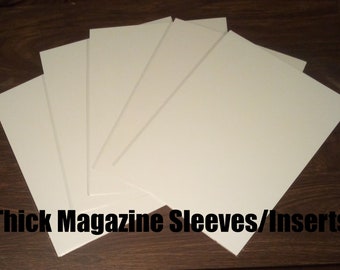 Magazine (THICK) Resealable Sleeves and Cardboard Inserts (Magazines Not Included) (20 Count)