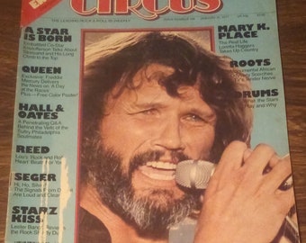 Circus Magazine Jan 31, 1977 Kris Kristofferson / Queen / Hall & Oates / Seger