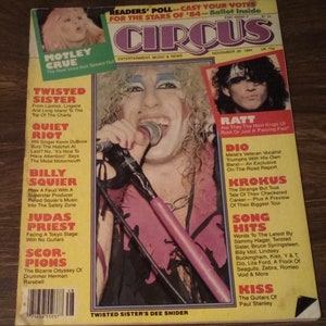 Circus Magazine Nov 1984 Twisted Sister's Dee Snider / Judas Priest / Scorpions