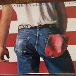 Bruce Springsteen - Born In The U.S.A. (1984, Vintage Vinyl LP - QC 38653) (Includes Lyric Sheet)  “Born In The U.S.A.”