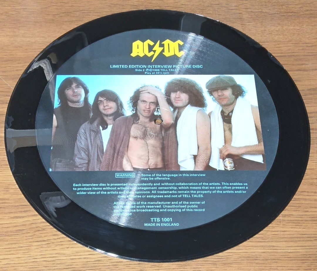 AC/DC Limited Edition Interview Disc (1988) - Etsy