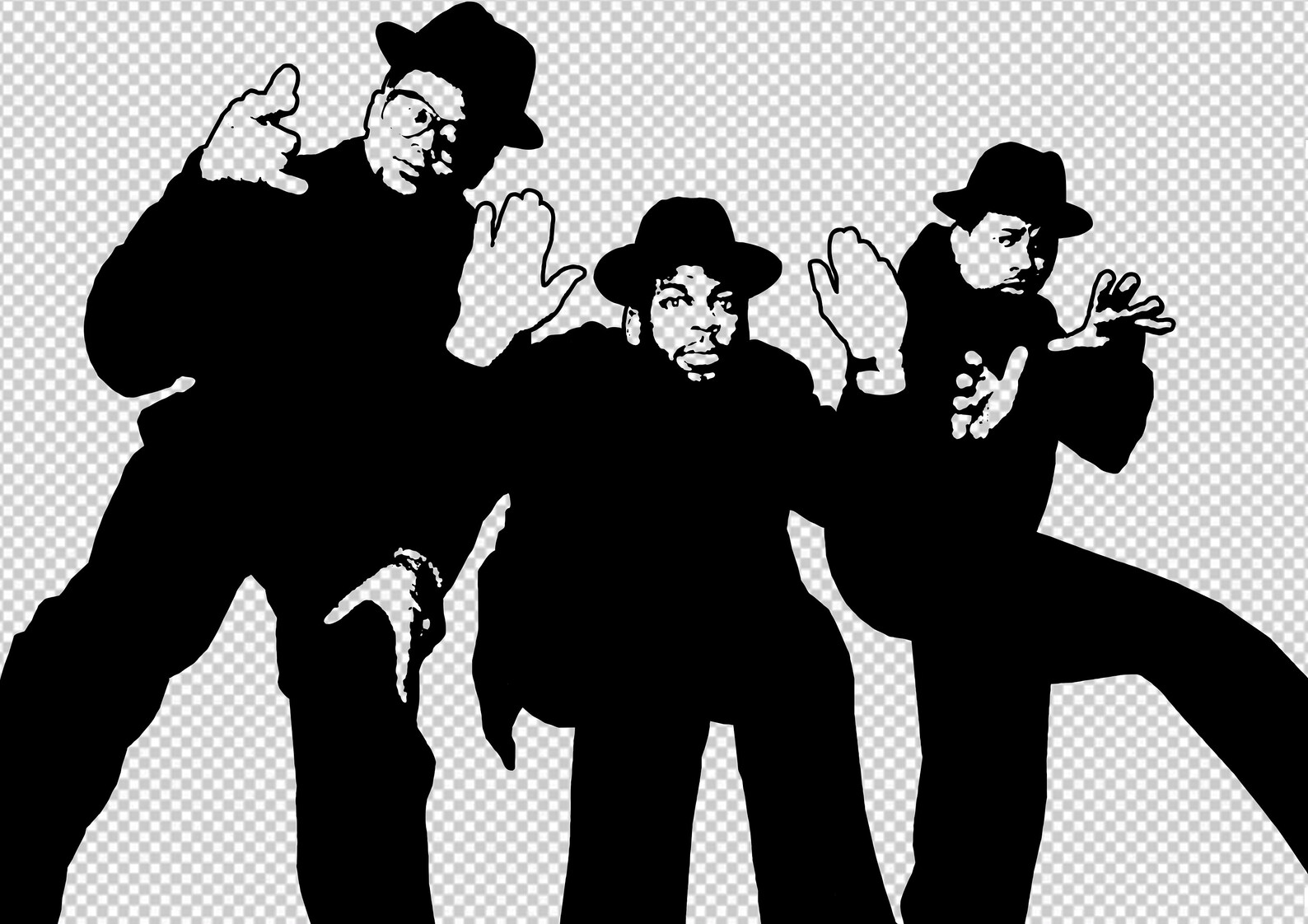 Run DMC SVG PNG Run Dmc Rapper Clipart King of Rock Etsy