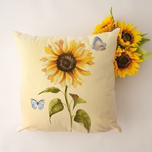 Fundas de almohada de girasol, fundas de almohada rústicas, almohada de girasol vintage, decoración de verano, funda de almohada de flores, fundas de almohada de verano