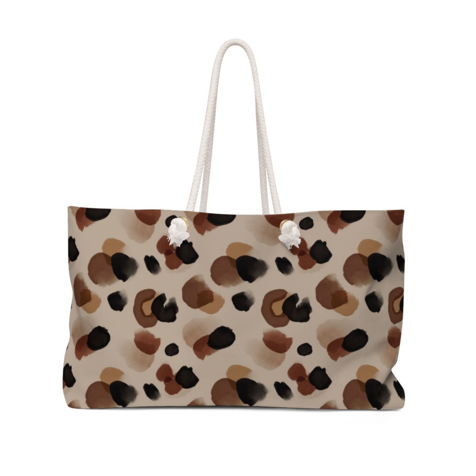 Leopard top beach bag