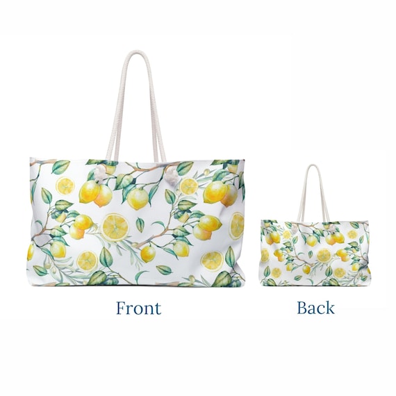 Citrus Limon Tote Bag| Large Shopping Bag| 100% Cotton