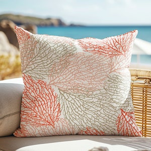 Coastal Pillow Cover Coral Reef Starfish Beach Throw Pillow Covers Luxe Linen Nautical Sea Coastal Blue Harbor Choose Size Etsy