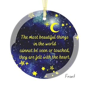 Ornament Little stars, Glass Ornament, The Little Prince Quote Ornament, le petit prince, gift for book lover, Christmas Gift