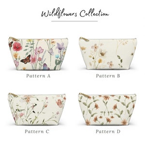 Watercolor Wildflowers Makeup Bag: Floral Zipper Pouch - Etsy