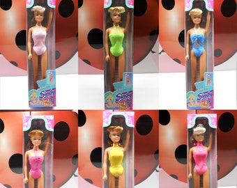 Lot 6 SINDY SUN & BEACH Puppe Sommer Badeanzug 00268 Hasbro Giochi Preziosi Griechisch 90er Jahre Vintage Versiegelt