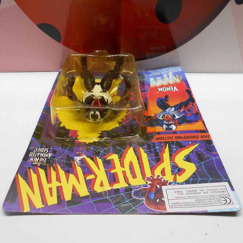Spiderman VENOM New Animated Series Action Figure Toy Biz 90s Vintage Rare European Sealed image 5