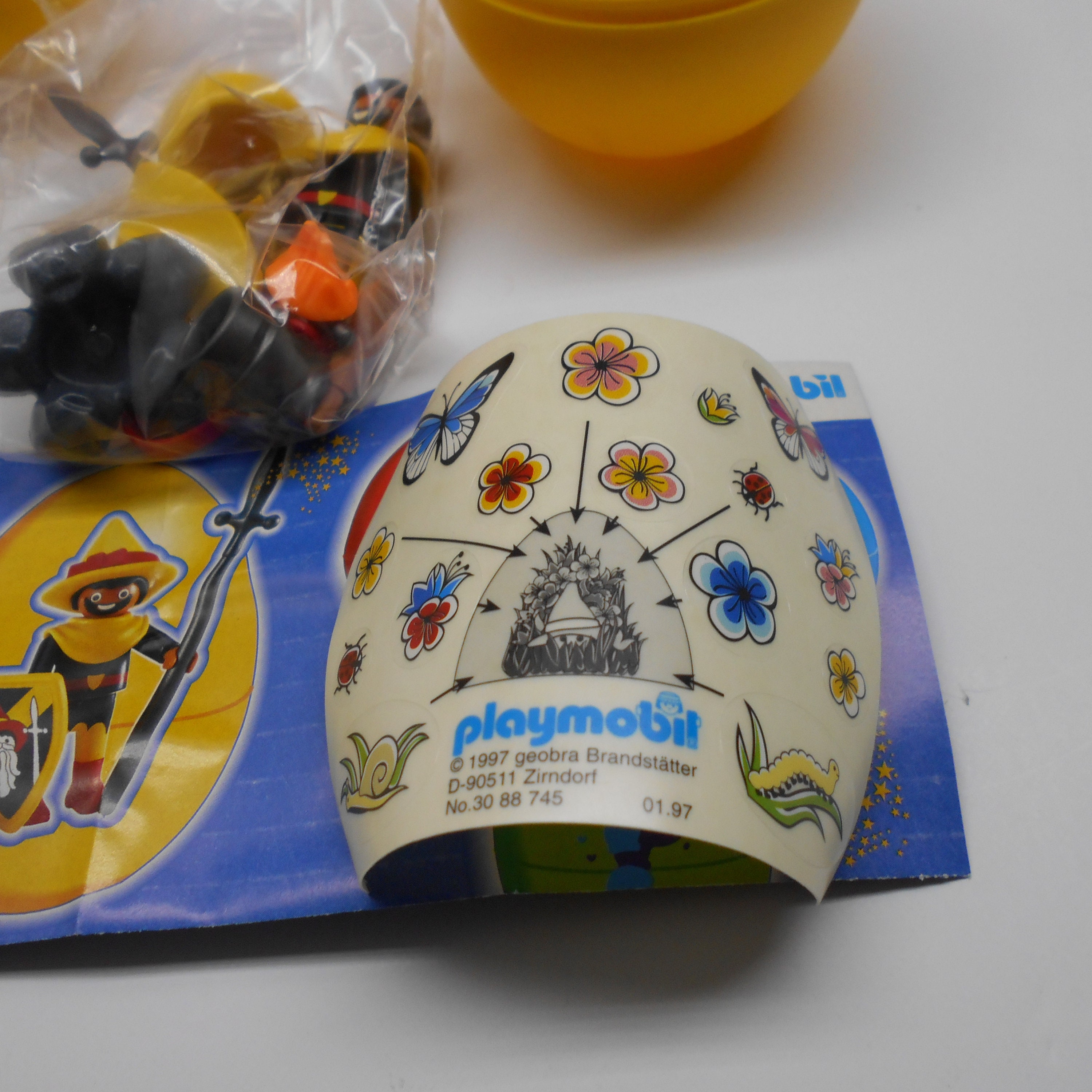 Playmobil Easter Egg Pikeman Figure Yellow 1997 Geobra European